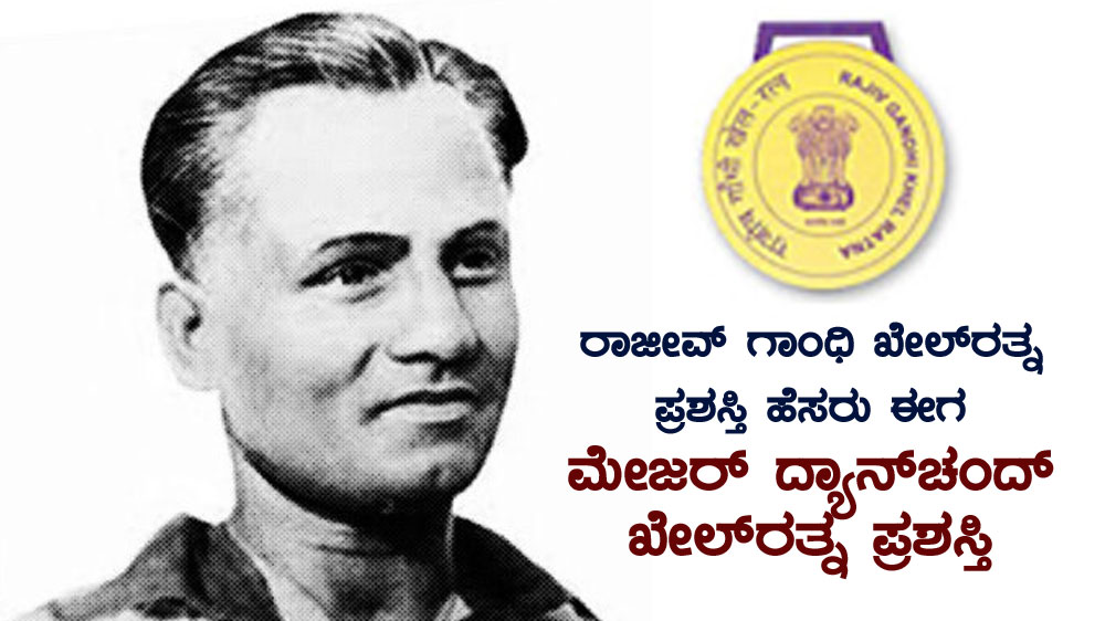 ರಾಜೀವ್ ಗಾಂಧಿ ಖೇಲ್‍ರತ್ನ ಪ್ರಶಸ್ತಿ ಮರುನಾಮಕರಣ